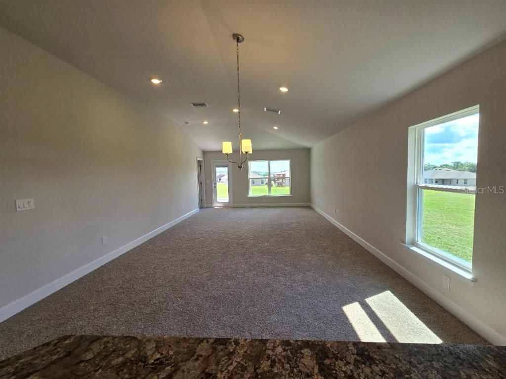 Empty room, Interior, Pendant Lights, Recessed Lighting