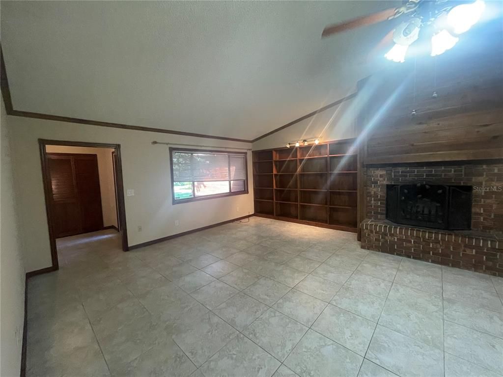 Empty room, Fireplace, Interior