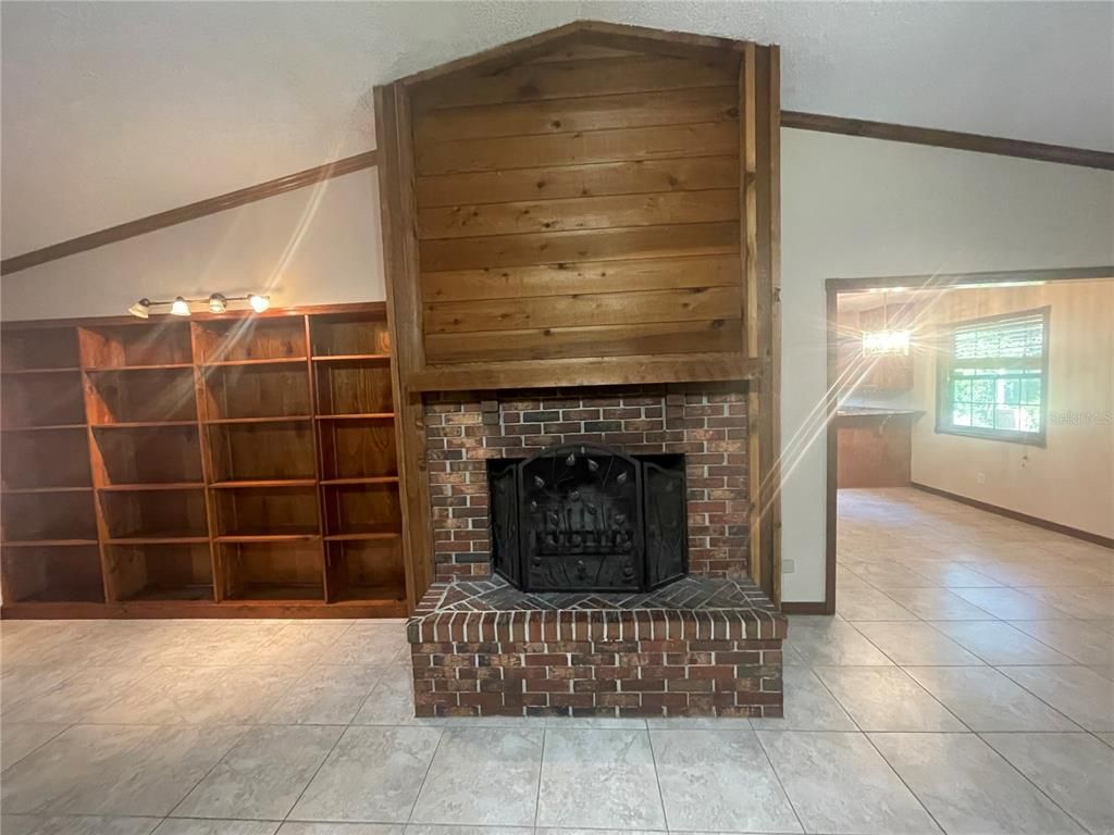 Fireplace, Interior, Wooden Walls