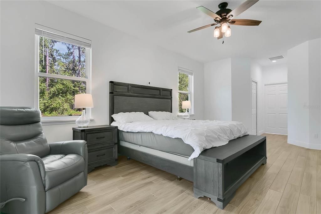 Bedroom, Interior, Wood Texture Flooring