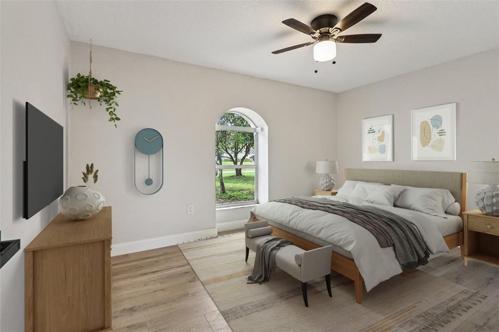 Bedroom, Interior, Wood Texture Flooring