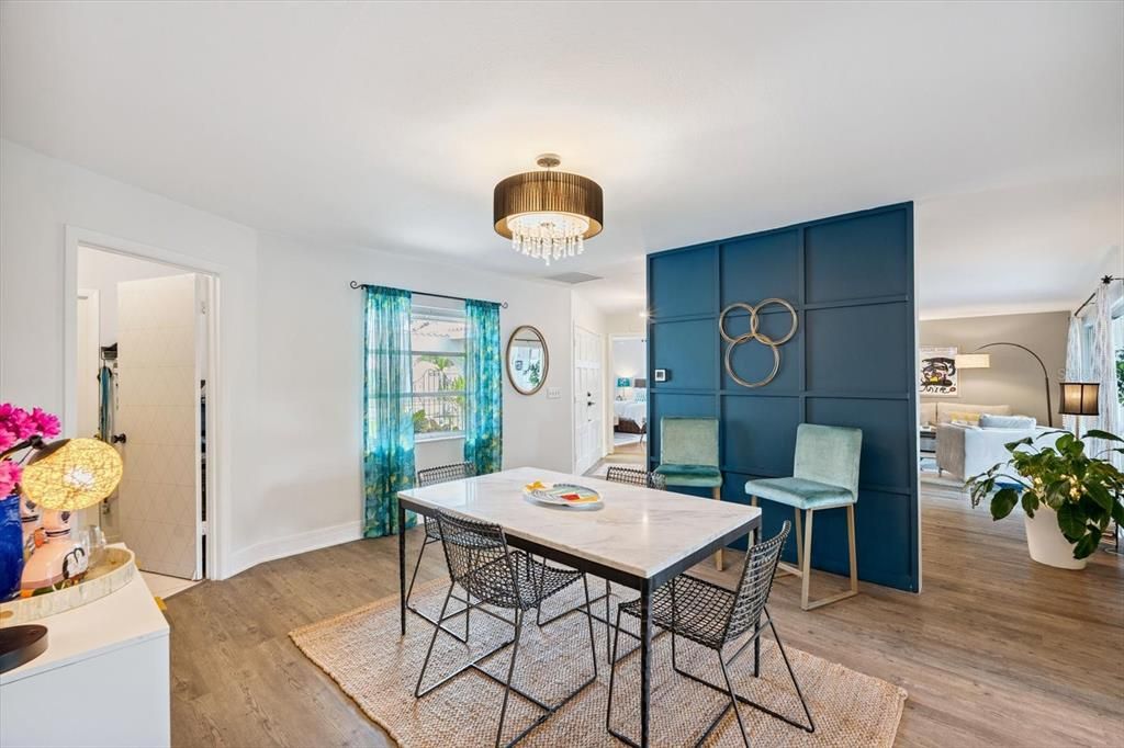Dining room, Interior, Wood Texture Flooring