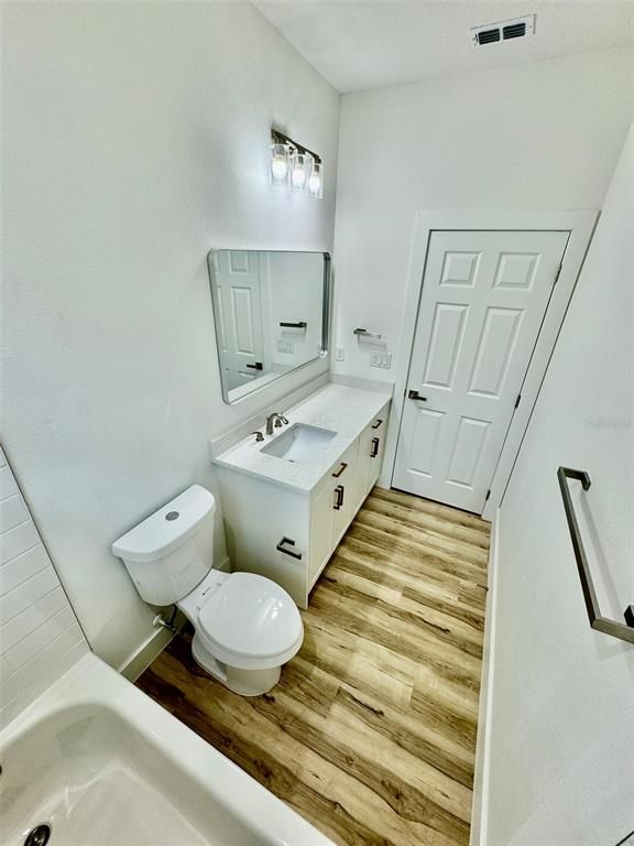 Bathroom, Dual Sink Vanities, Interior, Wood Texture Flooring