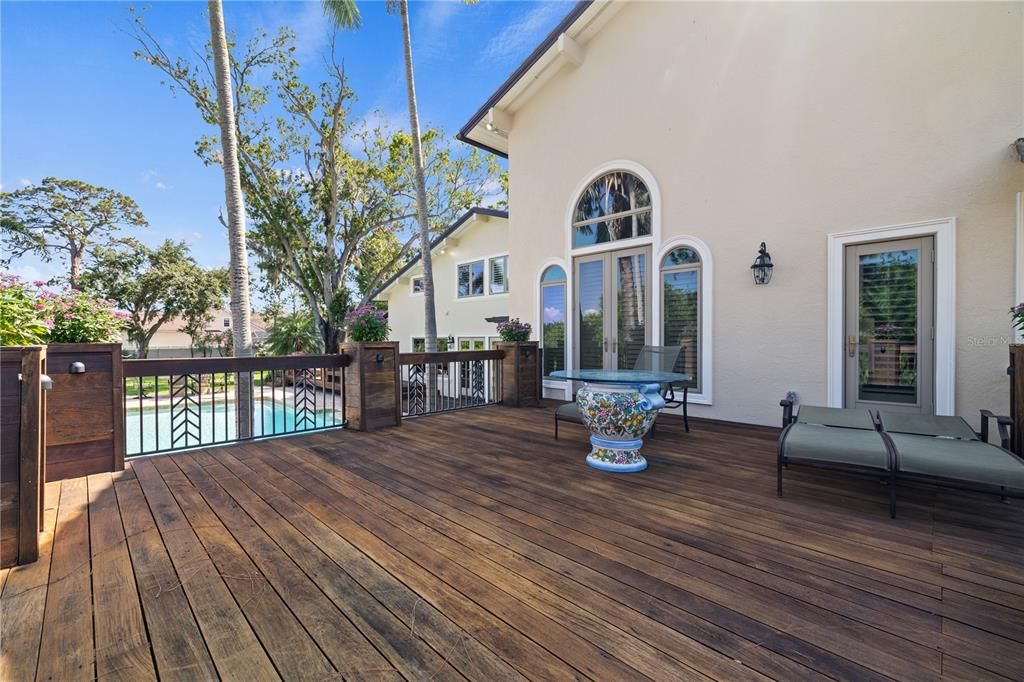 Exterior, Pool, Wood Texture Flooring