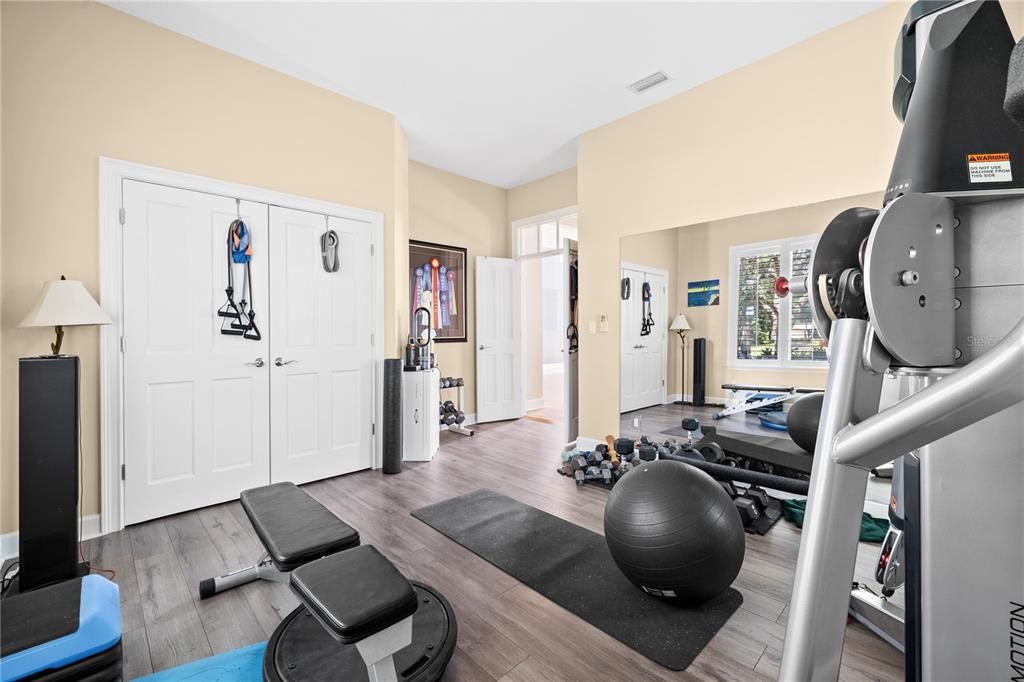 Fitness Equipment, Interior, Wood Texture Flooring