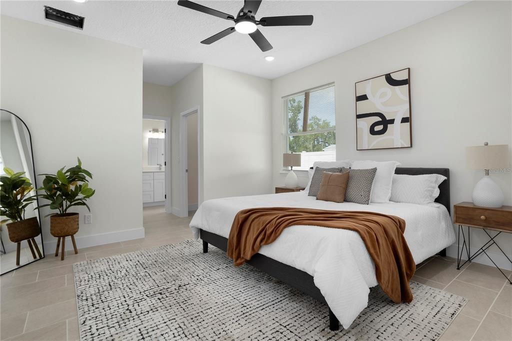 Bedroom, Interior, Recessed Lighting
