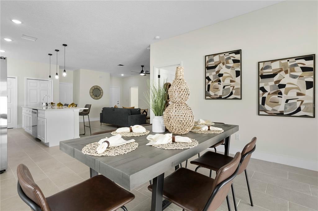 Dining room, Interior, Kitchen, Pendant Lights, Recessed Lighting