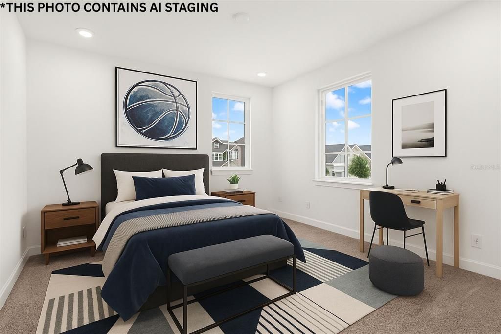 Bedroom, Home Office, Interior, Recessed Lighting