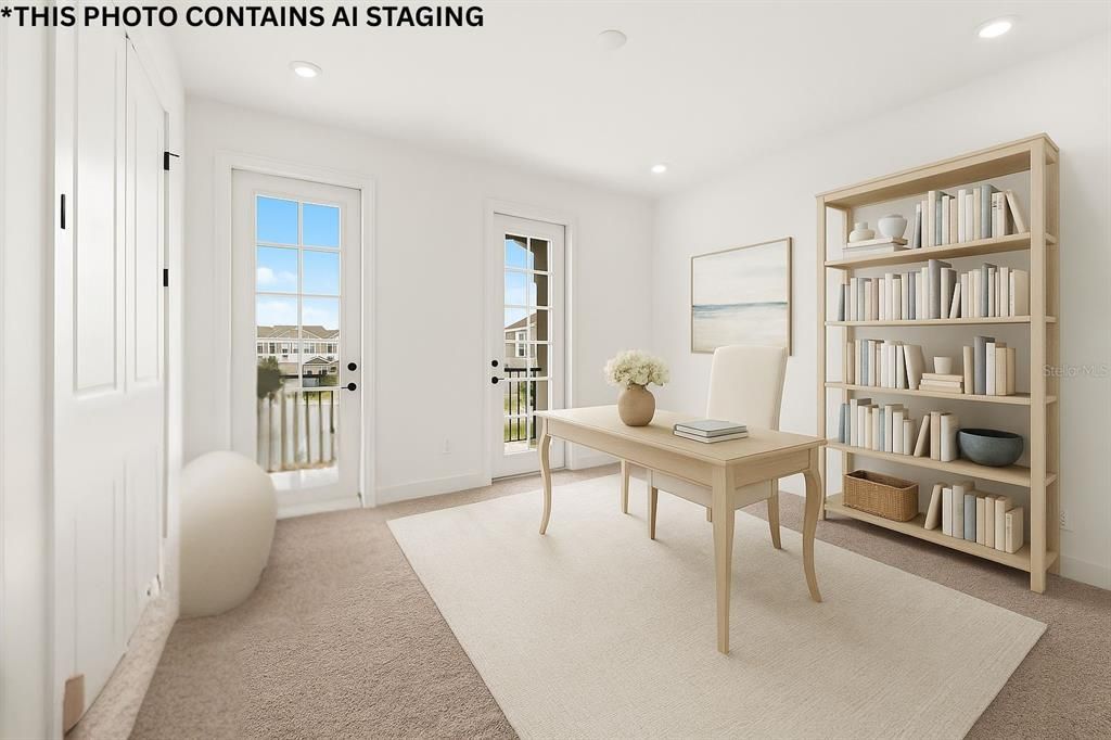 Home Office, Interior, Recessed Lighting