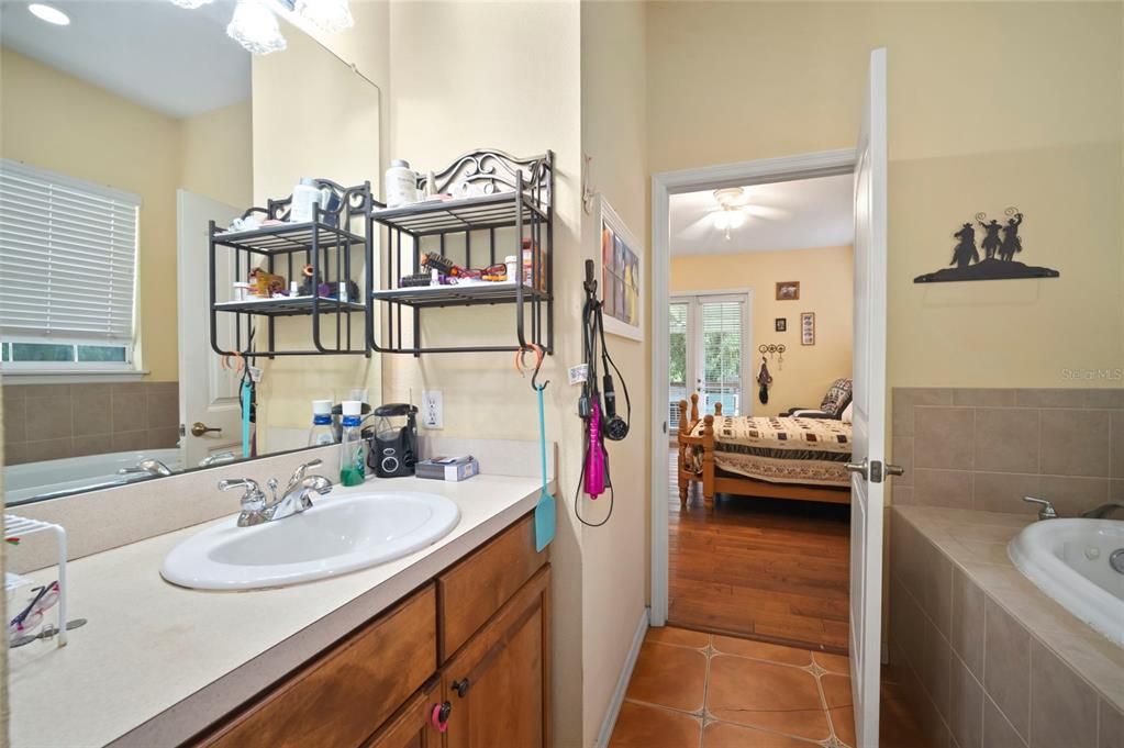 Bathroom, Bedroom, Dual Sink Vanities, Interior, Wood Texture Flooring
