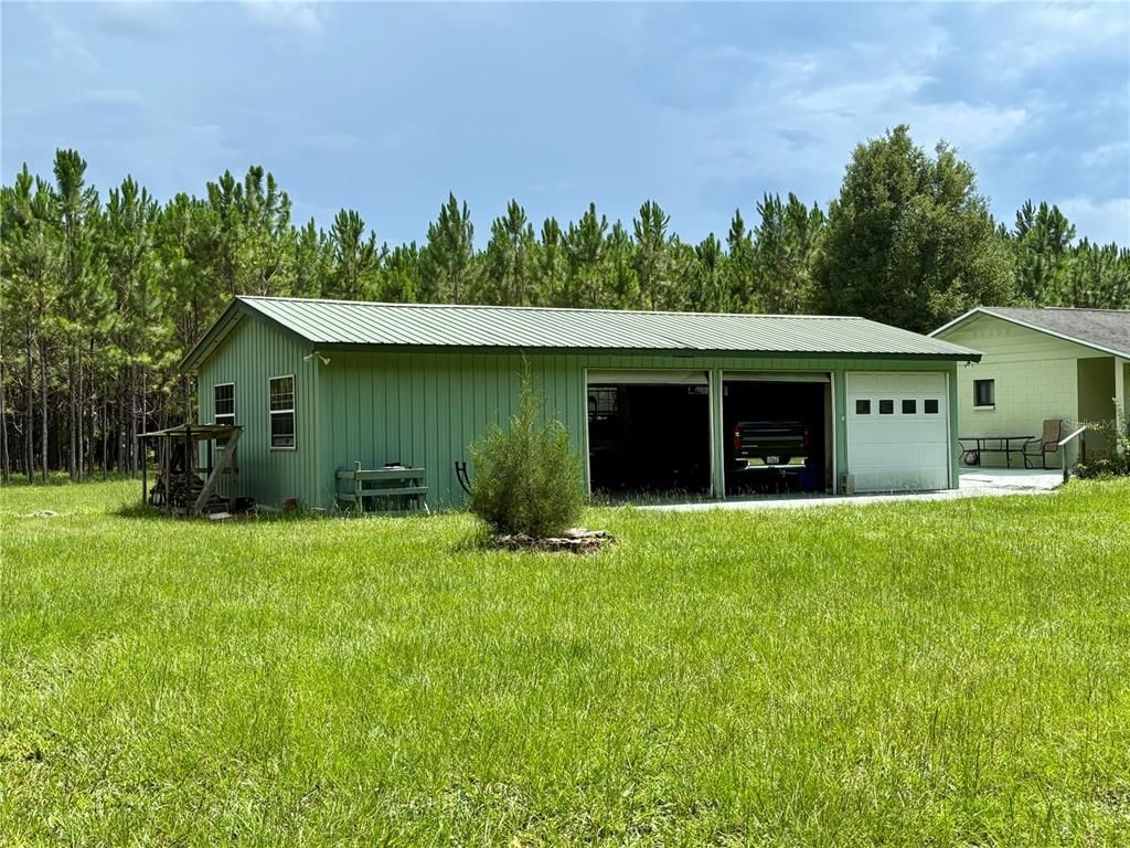 Backyard, Detached Garage, Exterior