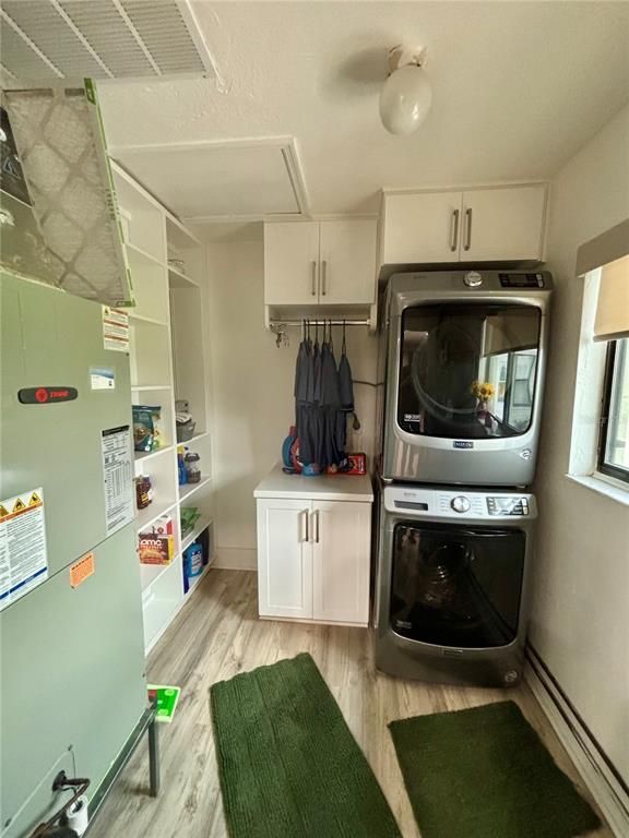 Interior, Washer, Wood Texture Flooring