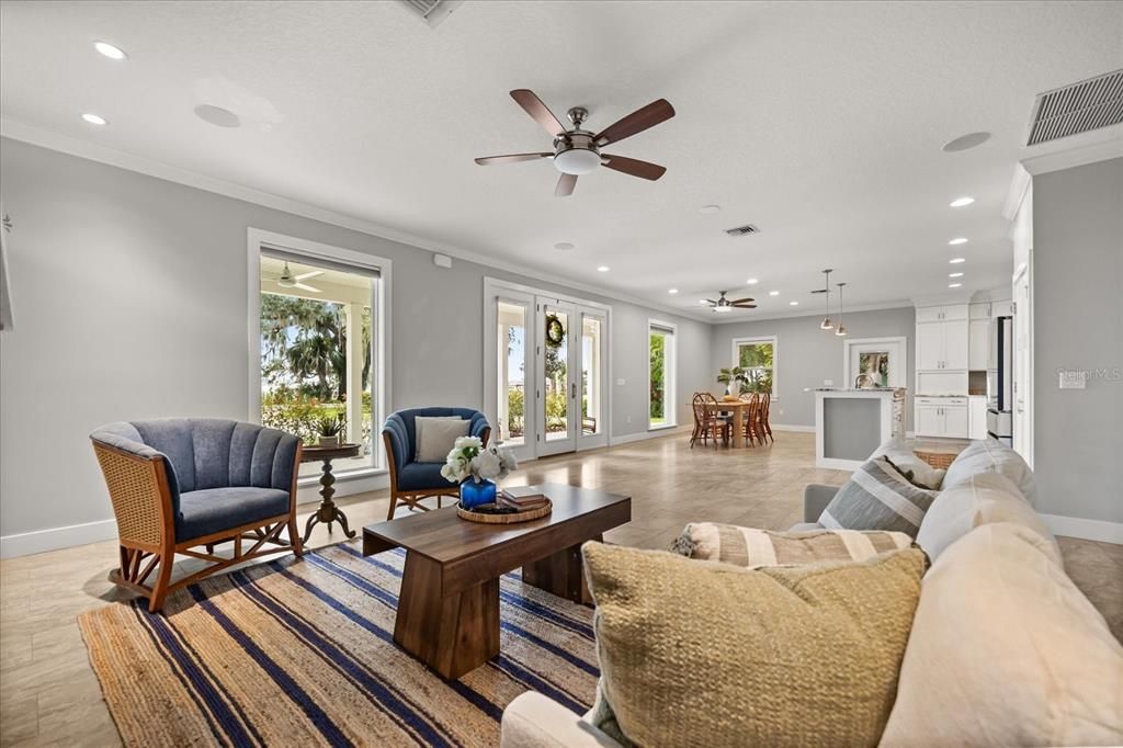 Dining room, Interior, Kitchen, Living room, Pendant Lights, Recessed Lighting
