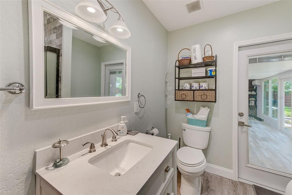 Bathroom, Interior, Wood Texture Flooring