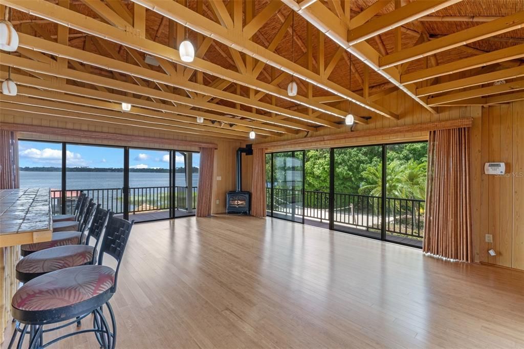 Interior, Water, Wooden Beams, Wooden Ceilings, Wood Texture Flooring, Wooden Walls