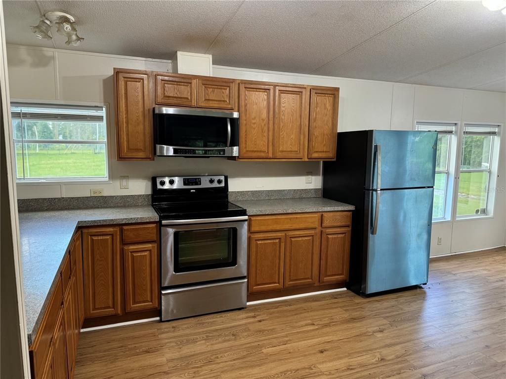 Interior, Kitchen, Wood Texture Flooring
