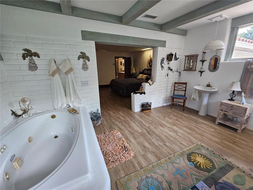 Bathroom, Interior, Wood Texture Flooring