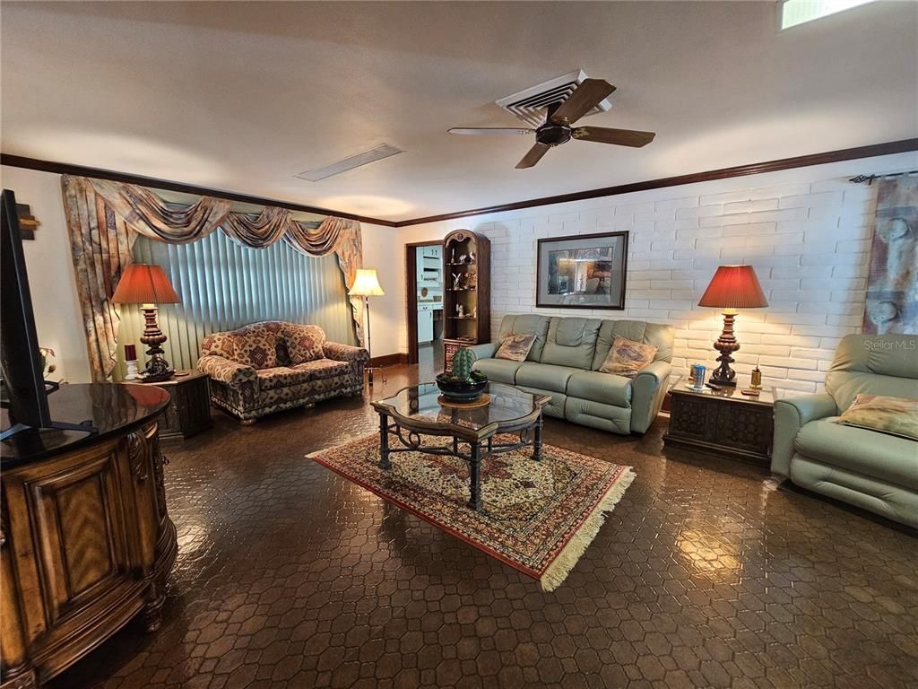 Interior, Living room, Stone Walls