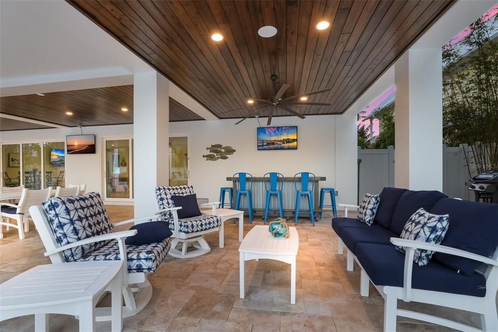 Exterior, Recessed Lighting, Wooden Ceilings