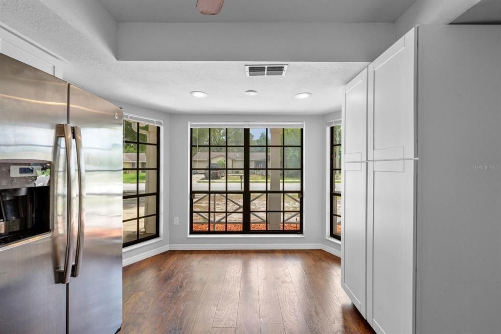 Interior, Recessed Lighting, Stainless Steel Appliances, Wood Texture Flooring