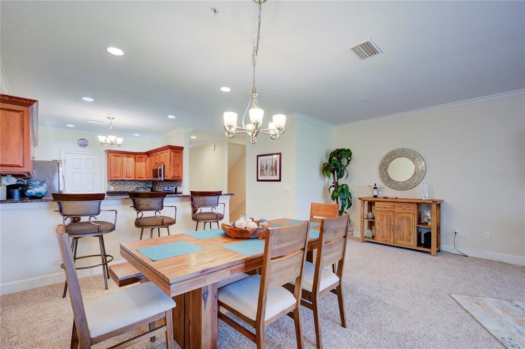 Chandelier, Dining room, Interior, Kitchen, Recessed Lighting