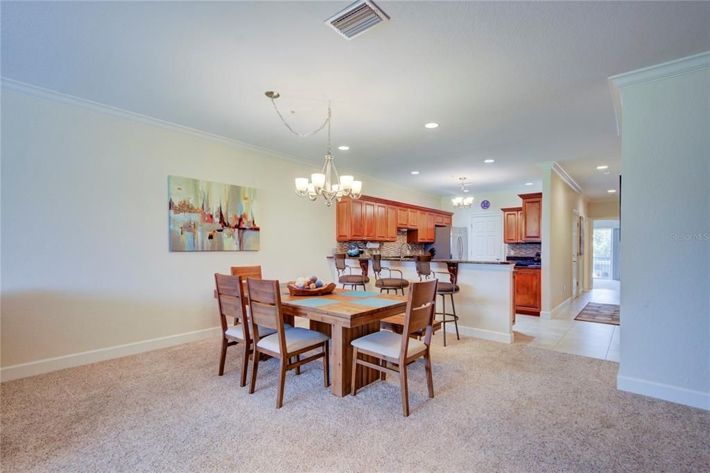 Chandelier, Dining room, Interior, Kitchen, Recessed Lighting