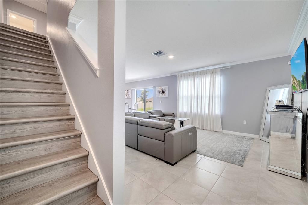 Interior, Living room, Recessed Lighting