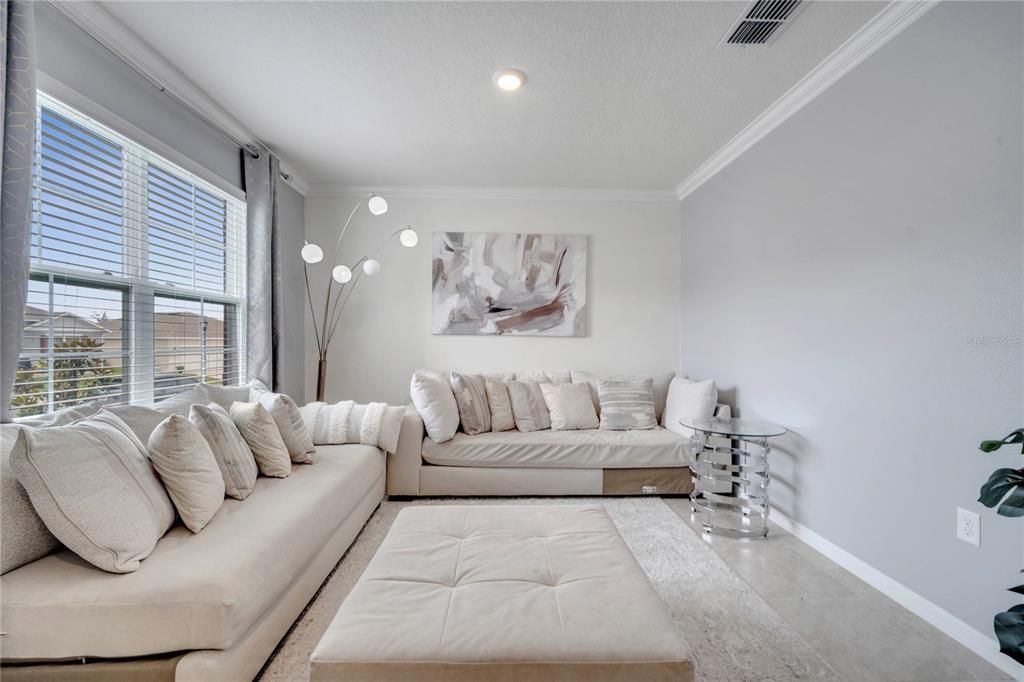 Interior, Living room, Recessed Lighting