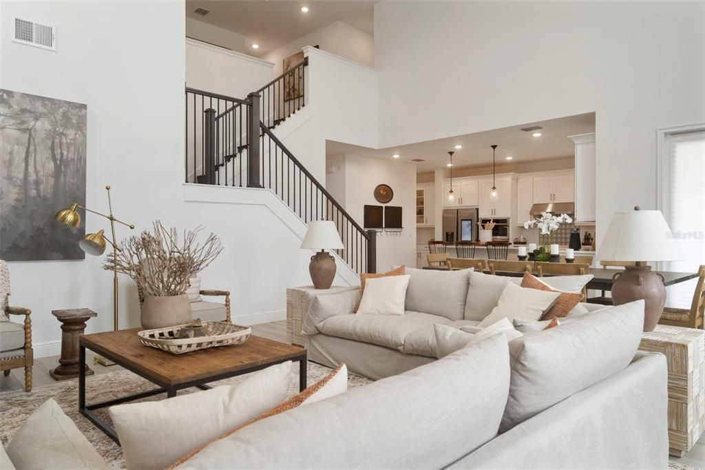 Dining room, Interior, Kitchen, Living room, Pendant Lights, Recessed Lighting