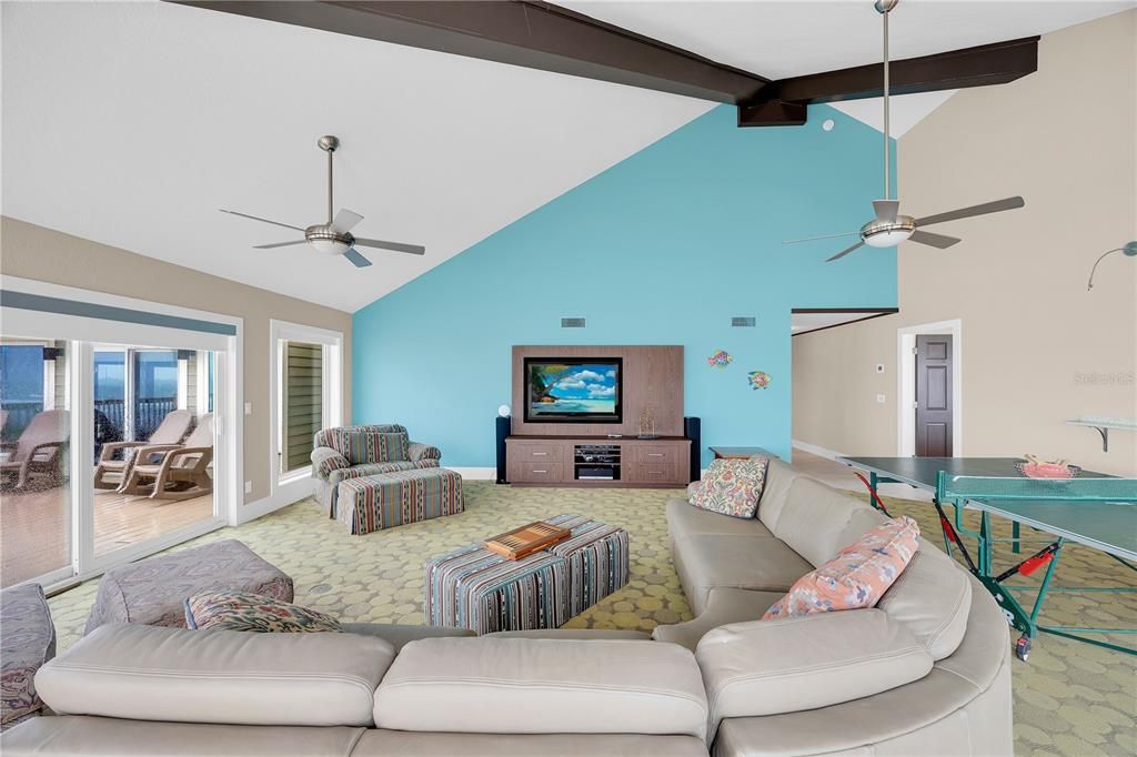 Interior, Living room, Wooden Beams