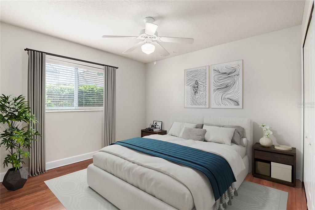Bedroom, Interior, Wood Texture Flooring