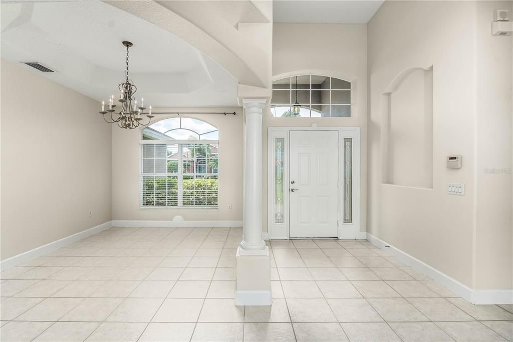 Chandelier, Empty room, Interior