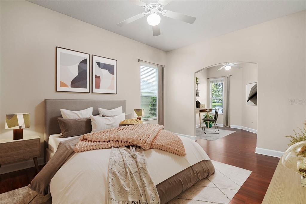 Bedroom, Interior, Wood Texture Flooring
