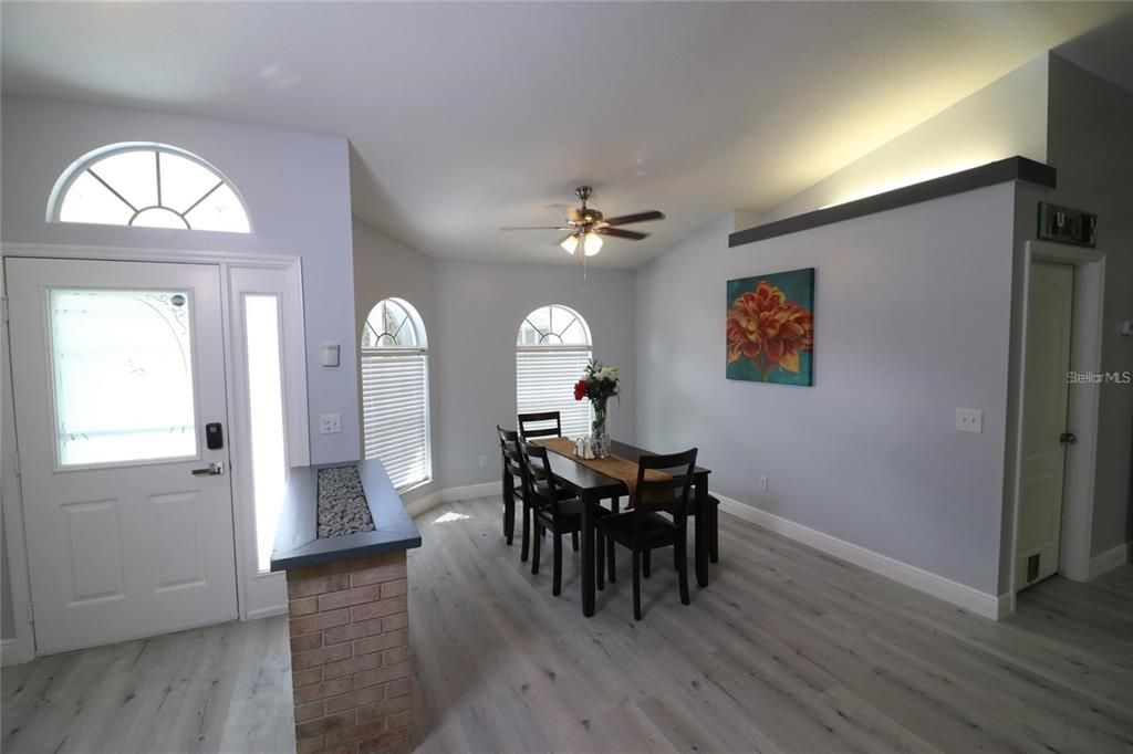 Dining room, Interior, Wood Texture Flooring