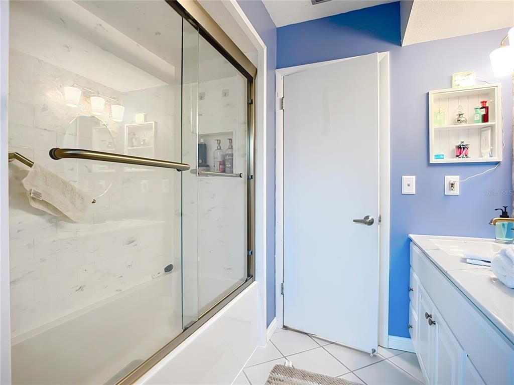 Bathroom, Glass Shower, Interior, Marble Walls
