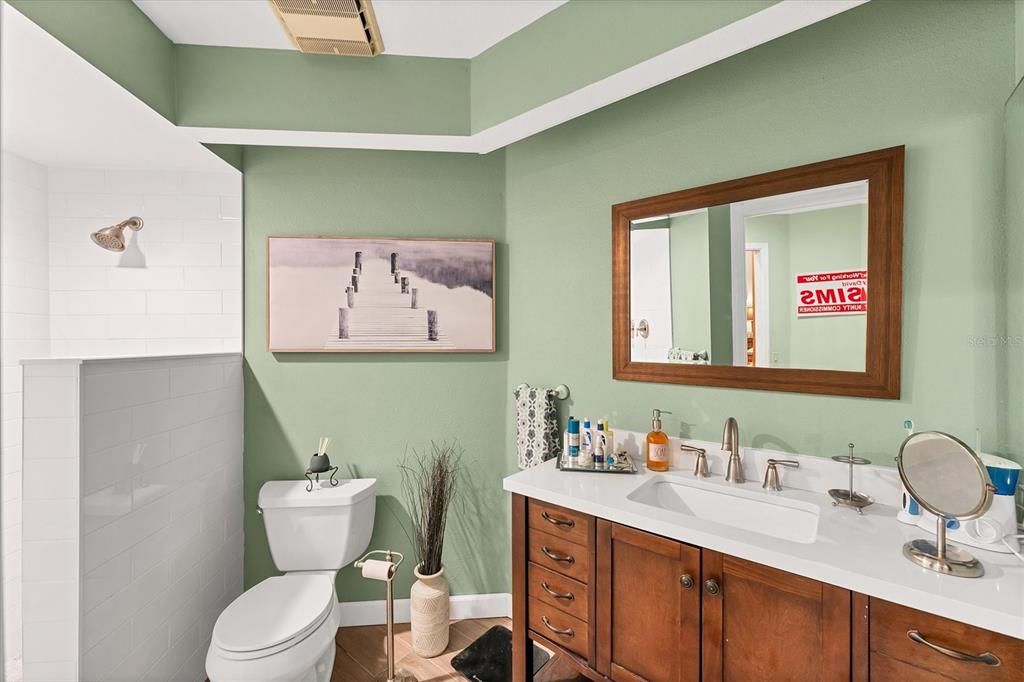 Bathroom, Interior, Wood Texture Flooring