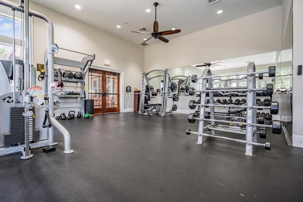 Fitness Equipment, Gym, Interior, Recessed Lighting