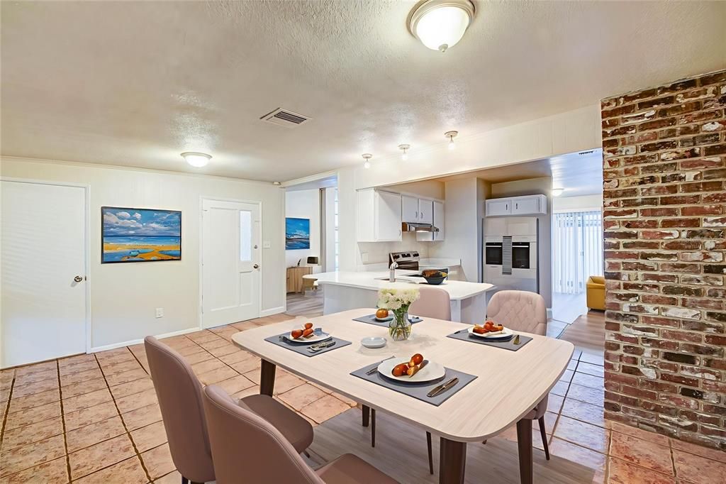 Dining room, Interior, Kitchen, Stone Walls