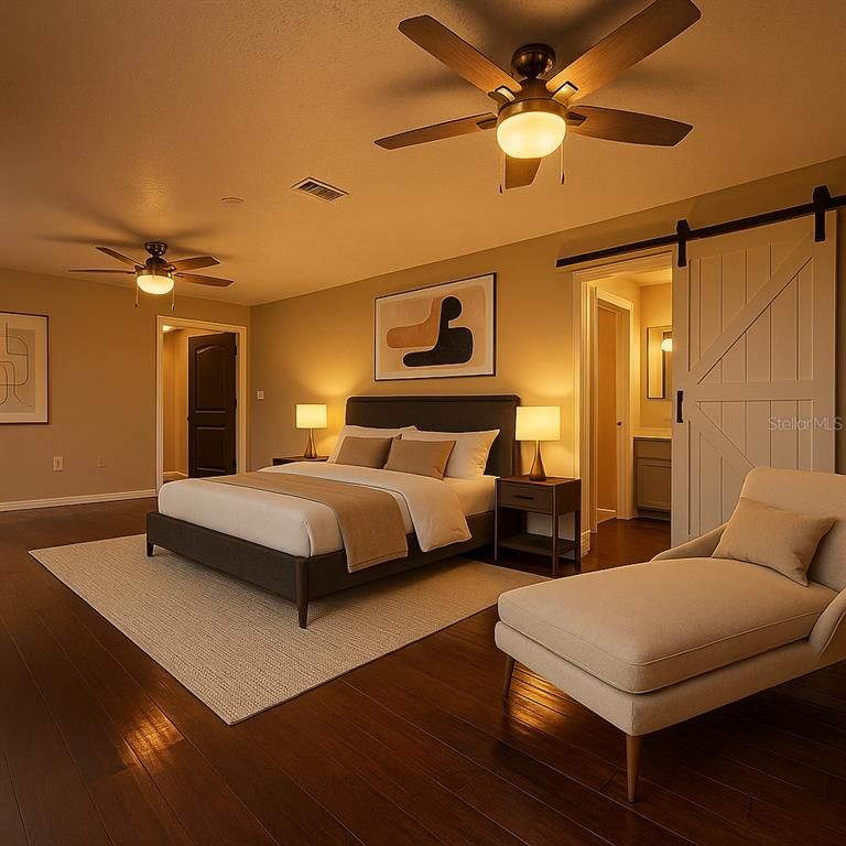 Bedroom, Interior, Wood Texture Flooring