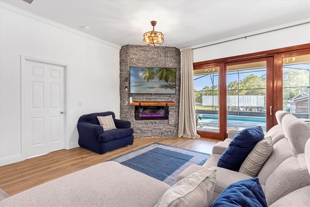 Fireplace, Interior, Living room, Wood Texture Flooring