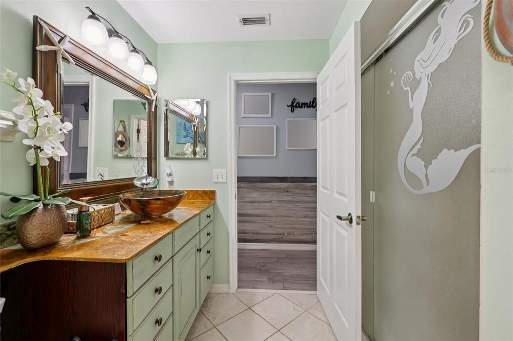 Bathroom, Dual Sink Vanities, Interior, Wood Texture Flooring