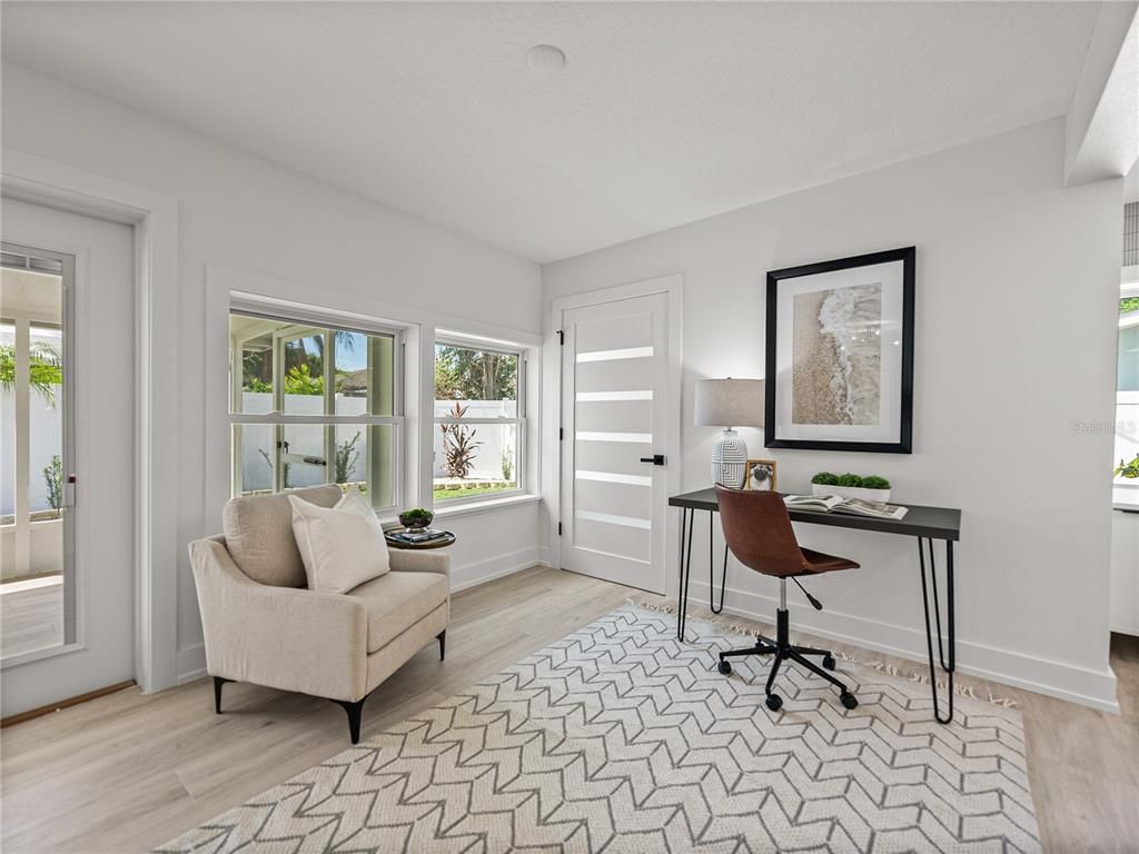 Home Office, Interior, Wood Texture Flooring