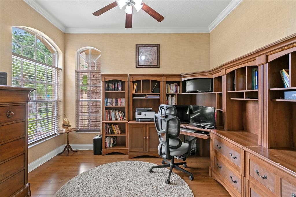 Home Office, Interior, Wood Texture Flooring