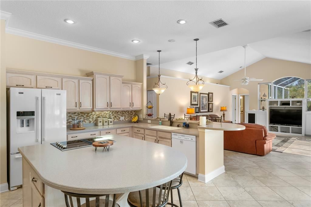 Interior, Kitchen, Living room, Pendant Lights, Recessed Lighting