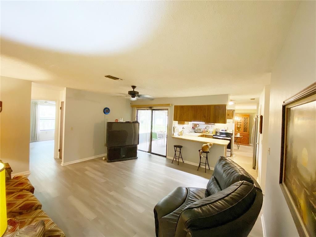 Interior, Kitchen, Wood Texture Flooring