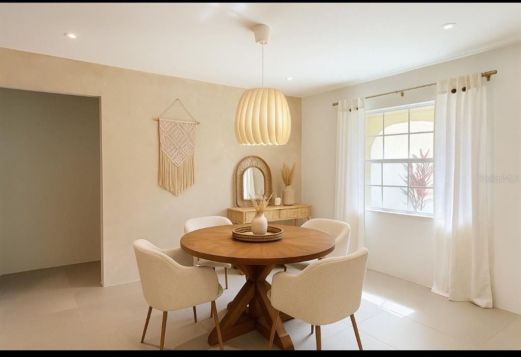 Dining room, Interior, Pendant Lights, Recessed Lighting