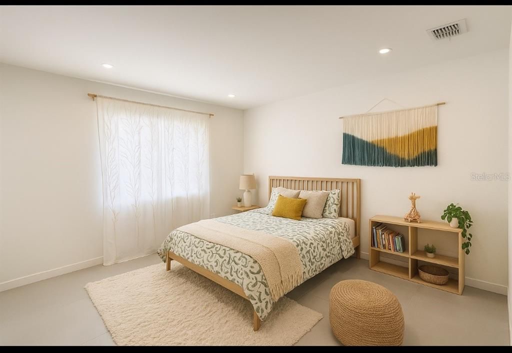 Bedroom, Interior, Recessed Lighting