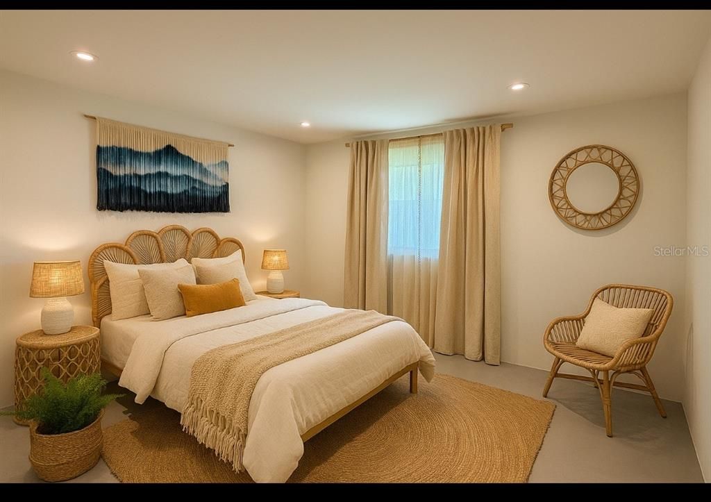 Bedroom, Interior, Recessed Lighting
