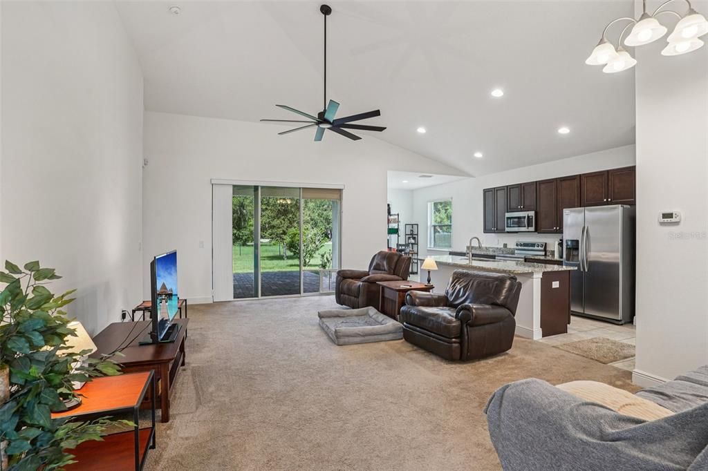 Interior, Kitchen, Living room, Pendant Lights, Recessed Lighting, Stainless Steel Appliances