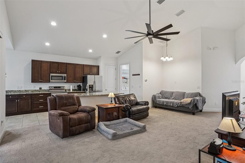 Interior, Kitchen, Living room, Pendant Lights, Recessed Lighting, Stainless Steel Appliances